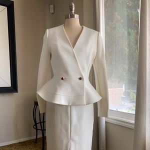 Ted Baker Ivory Peplum Waist Suit Never Worn!!